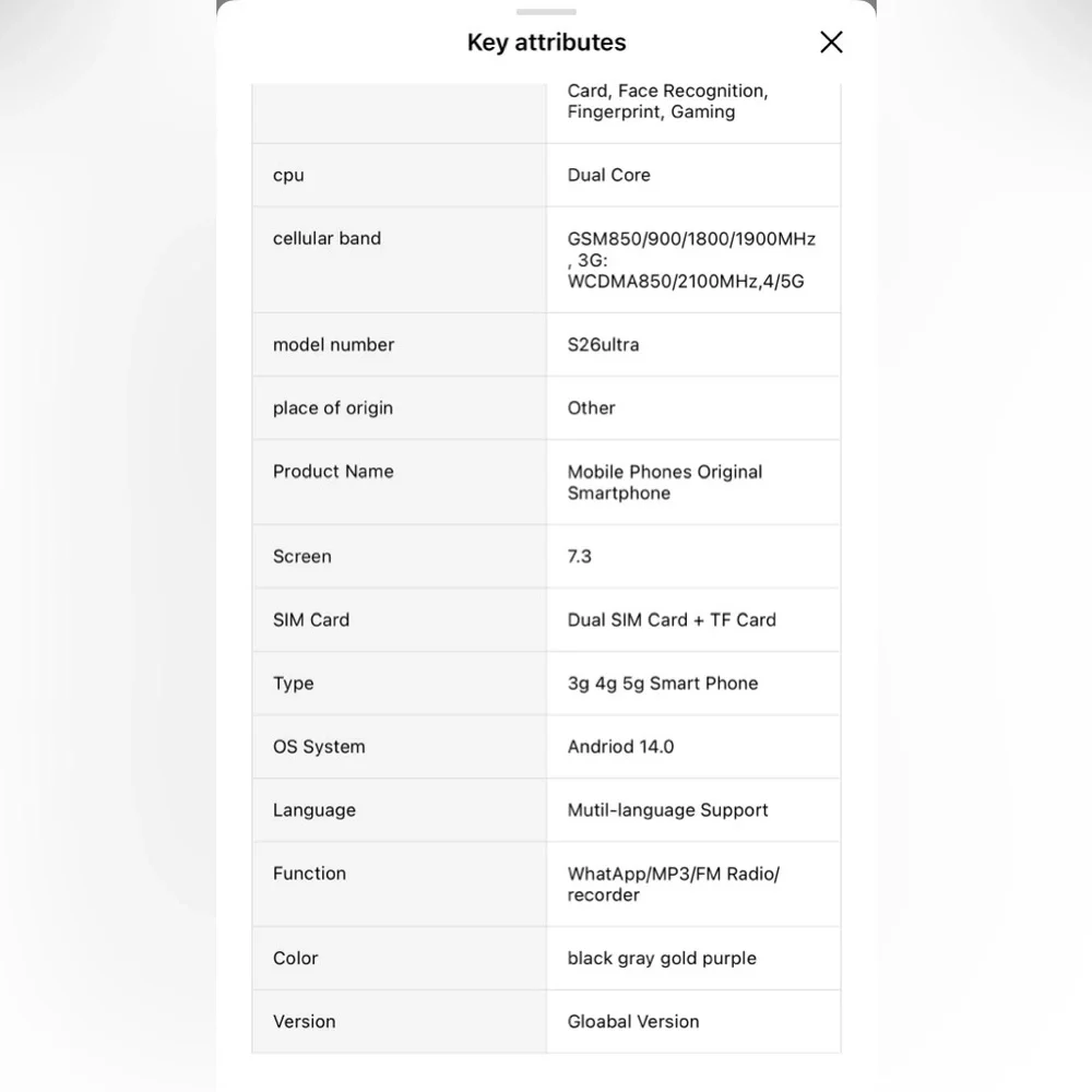 S26 Ultra Gold Smartphone - High-Performance 5G Device